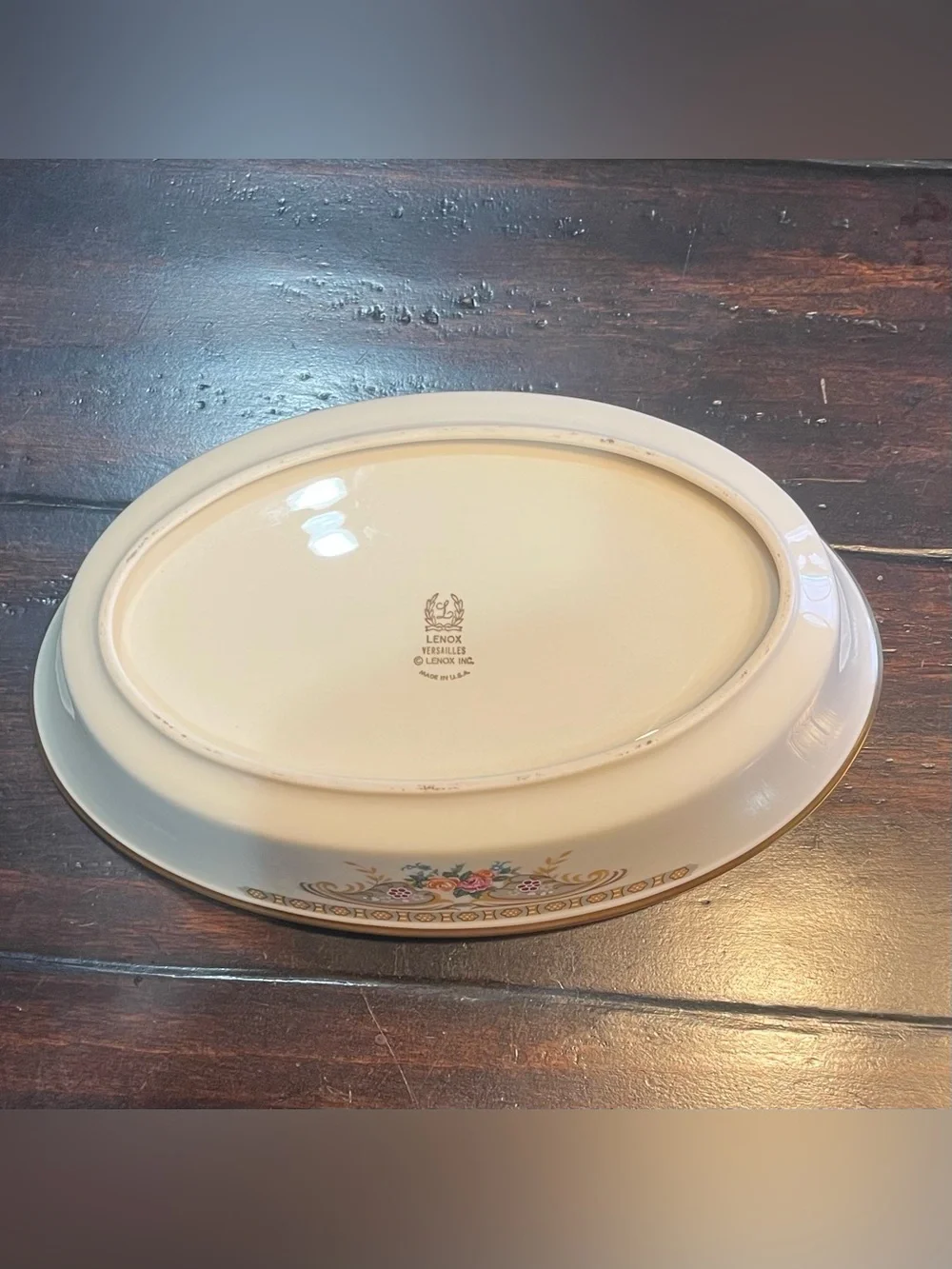 LENOX PORCELAIN VERSAILLES 8” OVAL VEGETABLE PLATE